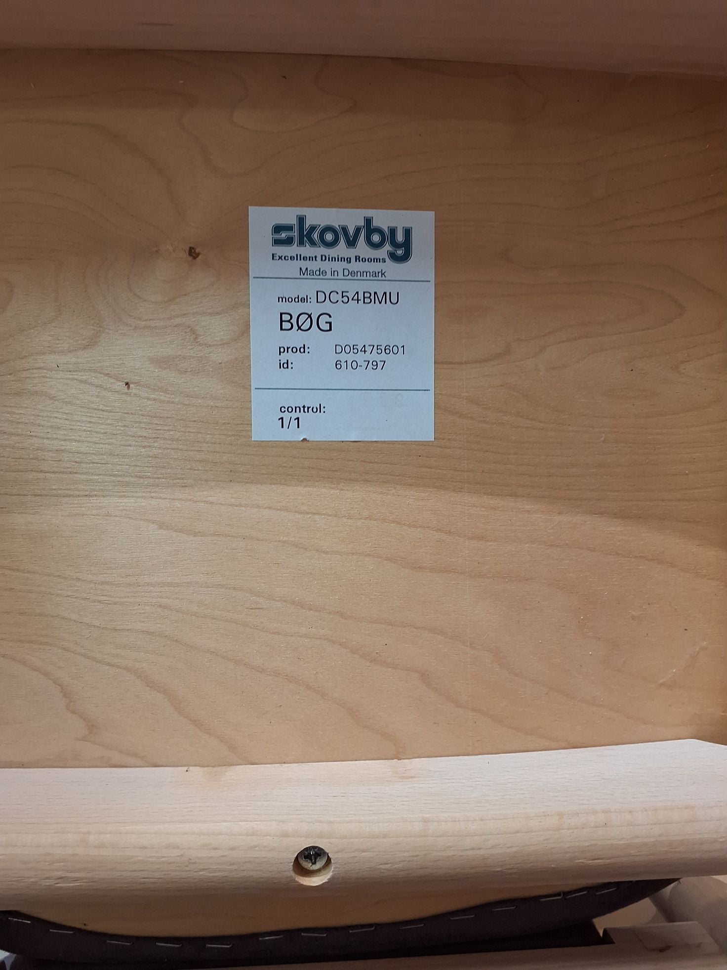 SKOVBY spisebords stole